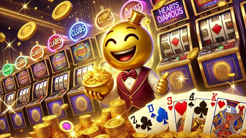 Reel dan simbol permainan slot pada layar mobile